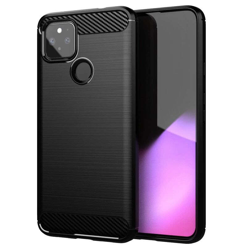 Google Pixel 5 Shockproof Rugged Heavy Duty Slim Case - Black