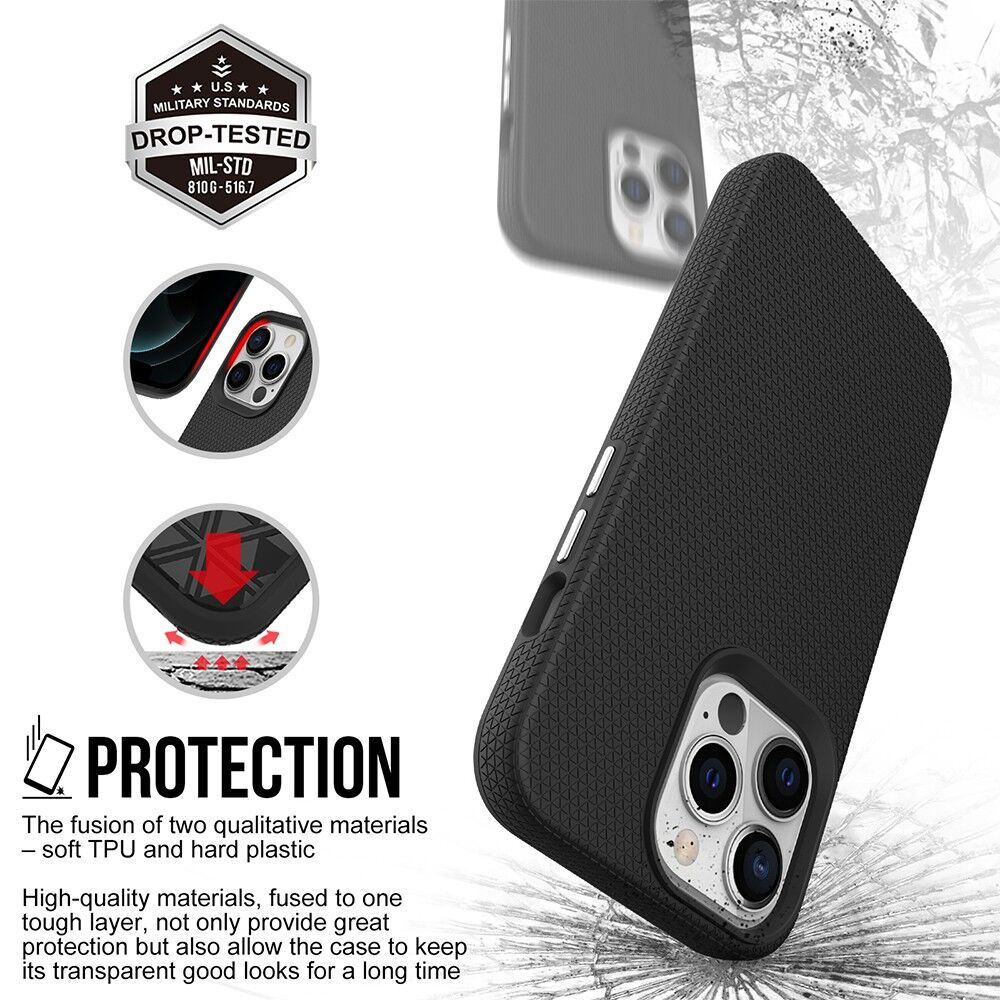Rhinos Rugged Shockproof Case for iPhone 14 Plus - Black - Image 3