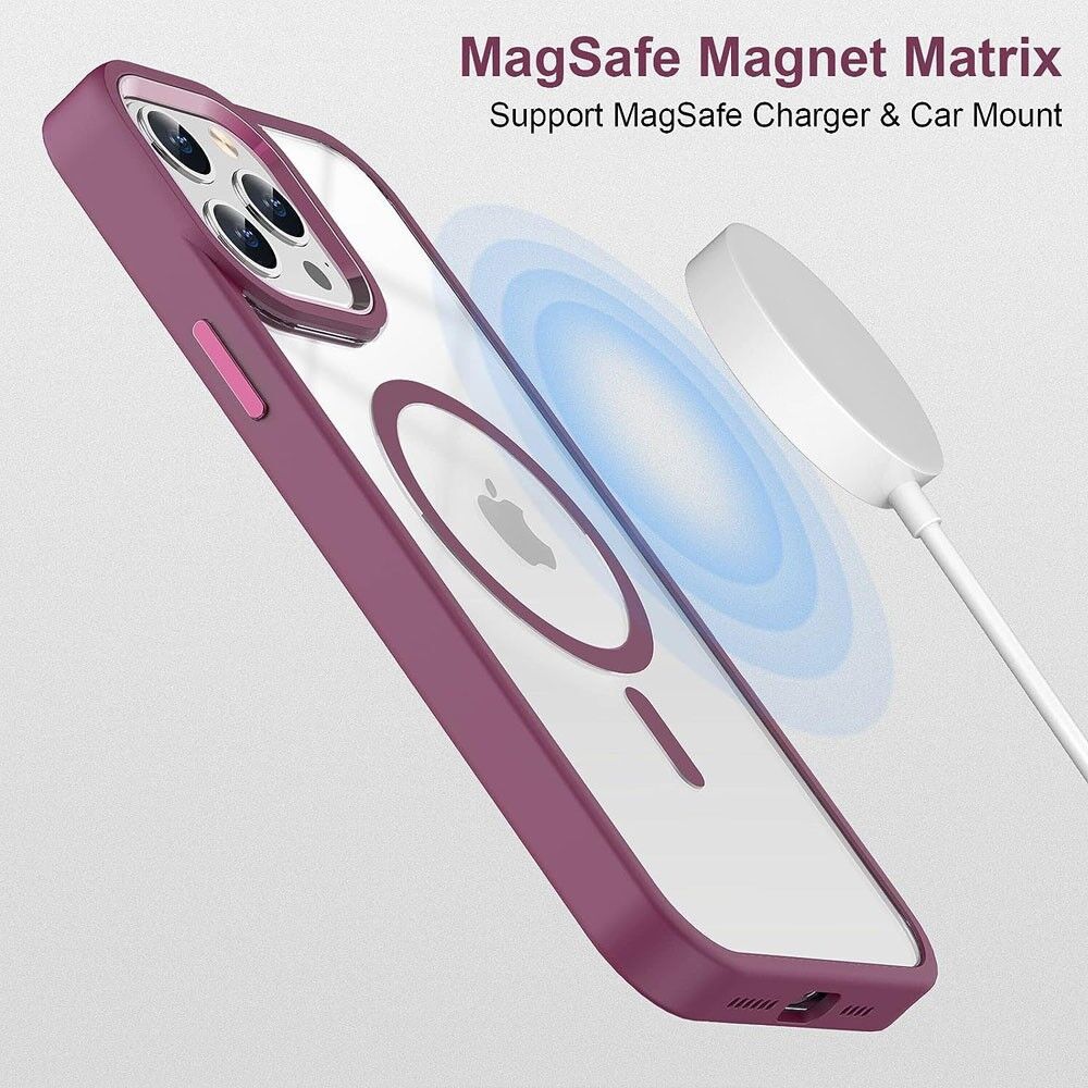 Redefine Metal Camera Lens Magnetic Transparent Magsafe Case for iPhone 15 – Black - Image 6